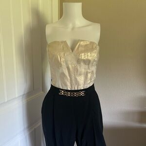 Gorgeous Cream and Black Jumpsuit